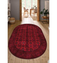 Dijital Baskılı Kaymaz Taban Yıkanabilir Oval Salon Halısı Mutfak Halısı Yolluk NDO-HT-645 (Çok Renkli)