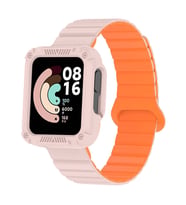 Xiaomi Redmi Mi Watch Lite 1 Kordon Double Color Magnetic Strap 105-BH52 (Pembe-Turuncu)