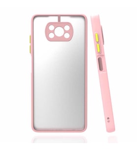 Xiaomi Poco X3 Kılıf Kamera Korumalı Mat Kapak (Pembe)
