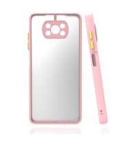 Xiaomi Poco X3 Kılıf Kamera Korumalı Mat Kapak (Pembe)