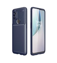 One Plus Nord N100 Kılıf Karbon Silikon Case (Lacivert)