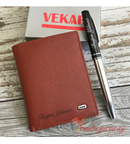 İsme Özel Vekar Deri Çok Kartlıklı Küçük Boy Cüzdan V033 (Taba)