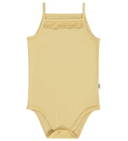 Civil Baby Penye İp Askılı Dantelli 3-9 Ay Kız Çıtçıtlı Badi - Pudra