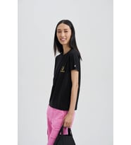 Face Of Niho Kadın Nakış T-Shirt (Siyah)