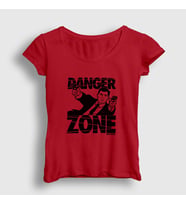 Presmono Kadın Sarı Danger Zone Sterling Archer T-Shirt 299500tt (Kırmızı)