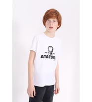 Toontoy Unisex Çocuk Baskılı Tişört (Beyaz)