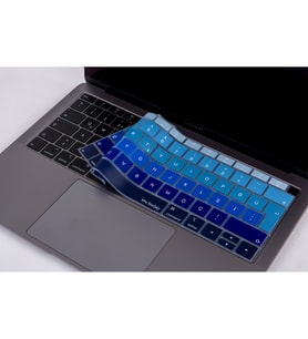 Laptop MacBook Air 13inc Klavye Koruyucu A1932 2018/2019 Uyumlu Türkçe Baskılı (Lacivert-Mavi)