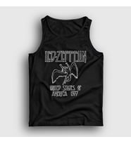 Presmono Unisex Sarı Logo Led Zeppelin Atlet 95873tt (Siyah)