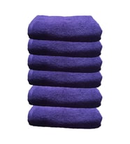 6lı Paket Mikrofiber Boya Tutmayan Kuaför Saç Havlusu 50x90 Cm (Mor)