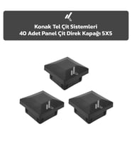 KONAK TEL ÇİT SİSTEMLERİ PANEL ÇİT KAPAĞI 40 ADET YEŞİL (Antrasit)