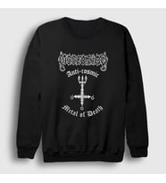 Presmono Unisex Beyaz Anti Cosmic Dissection Sweatshirt 437838tt (Siyah)
