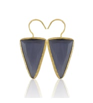 Kadir Jewellery 22 Ayar Altın Kaplama Vintage Küpe -El İşçiliği Ve Hipoalerjenik Küpe (Beyaz)
