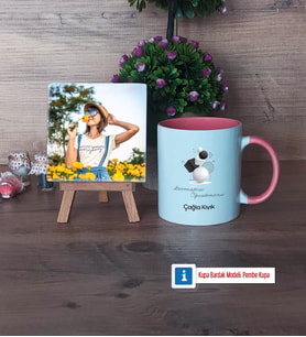 Geometri Öğretmeni Fotoğraflı Dekoratif Taş, Kupa Bardak Beyaz Hediye (Model 6)
