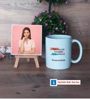 Teknoloji ve Tasarım Öğretmeni Fotoğraflı Dekoratif Taş, Kupa Bardak Beyaz Hediye (Model 1)
