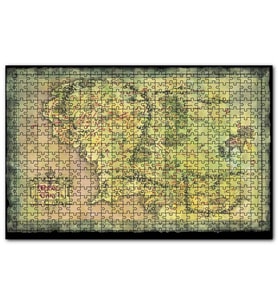 Cakapuzzle Yeşil Renk Mordur Orta Düya Haritası Görseli  Puzzle Yapboz MDF (Ahşap) (1000 Parça)