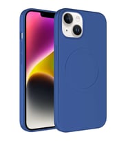 iPhone 14 Plus Kılıf Magsafe Özellikli Pastel Renk Plas Kılıf (Mavi)