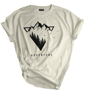 Genıus Store Unisex Tişört Outdoor Baskılı T-shirt 21 Farklı Baskı Model Ücretsiz Kargo (Ekru)