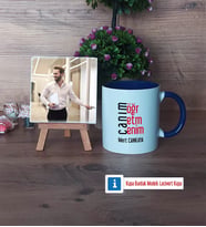 Öğretmene Hediye Fotoğraflı Dekoratif Taş, Kupa Bardak Beyaz Hediye (Model 3)