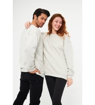 Unisex Oversize Bol Kalıp Bisiklet Yaka Basic Sweatshirt (Sevgili Kombini Tavsiyesi) -1 Adet Fiyatıdır- (Gri)