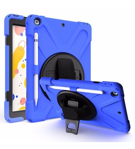 Apple iPad 6. Nesil 9.7 Kılıf Defender Askılı Zırhlı Tank Case A1893 A1954 (Mavi)