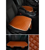RENAULT MEGANE-3 Uyumlu Şark Serisi 3 Parça Deri Cepli Oto Minder Seti (Taba)