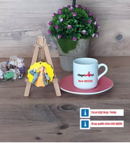 Fizyoterapist Türk Kahvesi Fincanı Ahşap Altlıklı ve Fotoğraflı Ahşap Anahtarlık Hediye Fizyoterapistler Günü Hediyesi (Model 6)