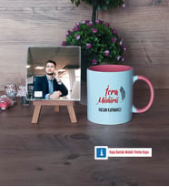 İcra Müdürü Fotoğraflı Dekoratif Taş, Kupa Bardak Beyaz Hediye (Model 6)