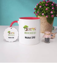 Orman Mühendisi Kupa Bardak ve Anahtarlık (Kırmızı)