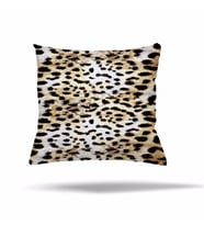 Yaprak Çiçek Leopar Desen Gizli Fermuarlı Yastık Kılıfı Kırlent Kılıfı Koltuk Yastık Kılıfı  (Leopar)