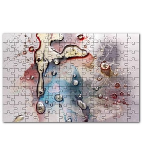 Cakapuzzle Parlak Zeminde Civalı Mürekkep Lekesi Desen Puzzle Yapboz MDF (Ahşap) (255 Parça)