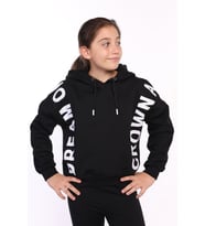 Toontoy Kız Çocuk Dream Baskılı Sweatshirt (Siyah)