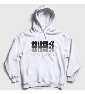 Presmono Unisex Beyaz Logo Coldplay Kapüşonlu Sweatshirt 470433tt (Beyaz)