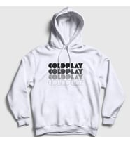 Presmono Unisex Beyaz Logo Coldplay Kapüşonlu Sweatshirt 470433tt (Beyaz)