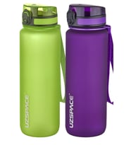 Uzspace 2'li Tritan Matara Seti 800 ml 14 Farklı Renk Seçeneği FiftyFifty (Mor-Yeşil)