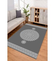 Dijital Kaymaz Taban Yıkanabilir Renkli Salon Halısı Mutfak Halısı Yolluk ND-SD-619 (Gri)