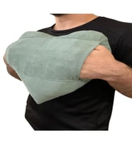 ozclife Cepli Kalp Yastığı %100 Pamuklu - %100 Boncuk Elyaf - 33 x 34 CM (Yeşil)