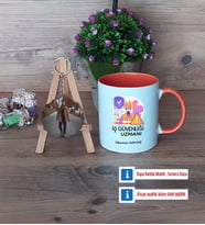 İş Güvenliği Uzmanı Kupa Bardak Beyaz ve Fotoğraflı Ahşap Anahtarlık Hediye (Model 13)
