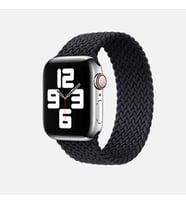 Apple Watch 40mm KRD-32 Sağlam Hasır Örgü Small Kordon (Siyah)
