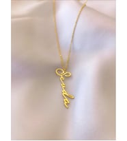 925 K İsimli Gümüş Kolye Yeni Sezon (Gold)