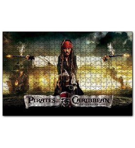 Cakapuzzle Karayip Korsanları Jack Sparrow Film  Puzzle Yapboz MDF (Ahşap) (1000 Parça)