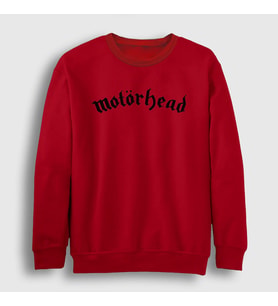 Presmono Unisex Beyaz Motörhead Sweatshirt 69169tt (Kırmızı)