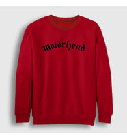 Presmono Unisex Beyaz Motörhead Sweatshirt 69169tt (Kırmızı)