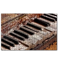 Cakapuzzle Metruk Piyanonun Tuşları Yakın Çekim  Puzzle Yapboz MDF (Ahşap) (1000 Parça)