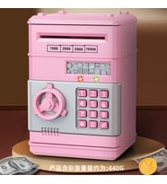 Li·vava Atm Şifreli Ve Kilitli Kumbara, 20x15 (Pembe)