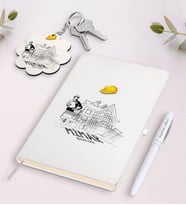 BK Gift Kişiye Özel Mimar Siyah Defter Kalem Ve Anahtarlık Hediye Seti-2 (Model 2)