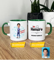 Kişiye Özel Karikatürlü Hemşire Hediye Kupa Bardak Erkek Hemşireye Tıp Bayramı Hediyesi (Yeşil)