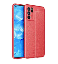 Oppo Reno 6 4G Kılıf Deri Tarzı Niss Silikon Case (Kırmızı)