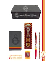 Galatasaray Orijinal Lisanslı Kalem Kalemtraş Bloknot Silgi Hediyelik Set (Kırmızı)