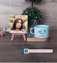 Rehber Öğretmen Fotoğraflı Dekoratif Taş, Kupa Bardak Beyaz Hediye (Model 8)