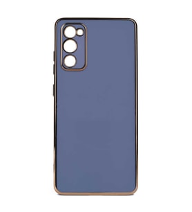 Samsung Galaxy S20 FE Kılıf Kenarları Gold Kamera Korumalı Renkli Pastel Silikon Açık Yeşil BARK (Açık Mavi)